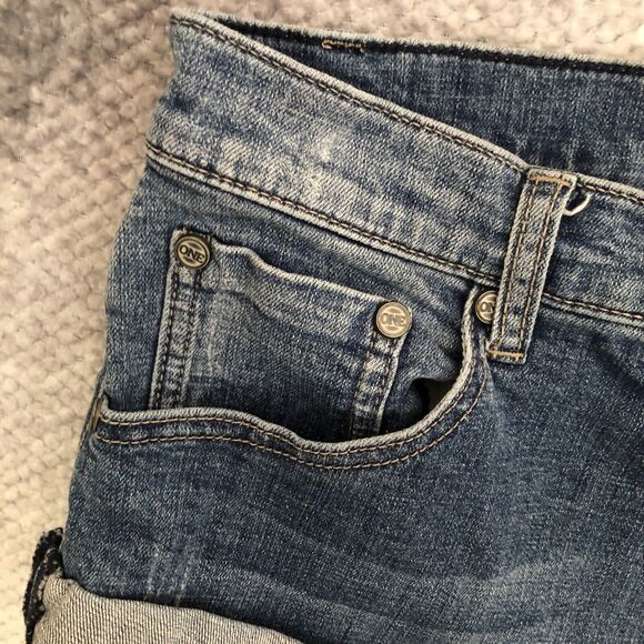 ONE TEASPOON Bandit Distressed Cut Off Jean Shorts Size 26 - Picture 6 of 14